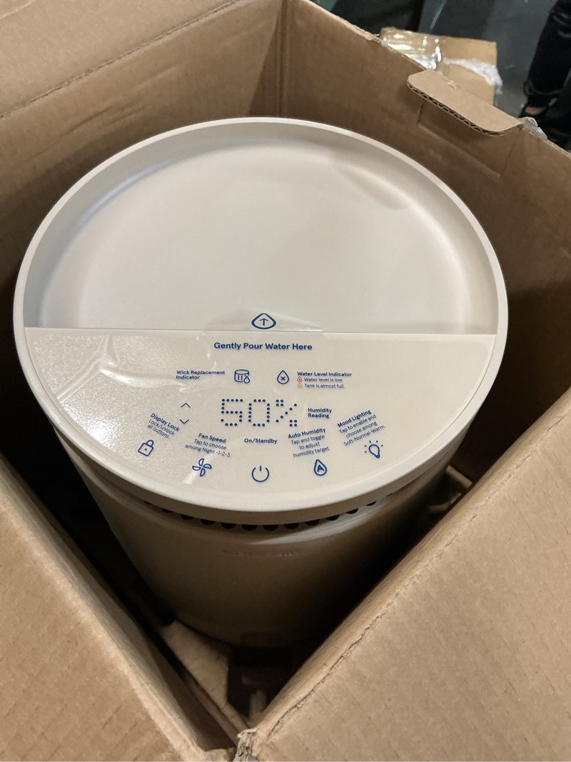 Condition photo showing Good Condition for BLUEAIR Room Humidifier - DreamWell - 48Hr Top-Fill Mist-Free InvisibleMist Technology Aroma Stone for Essential Oils and Soothing Mood Lighting - Quiet Operation for Bedroom and Home Use, Beige