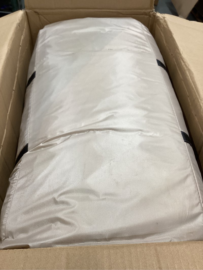 Condition photo showing As Is for inflatable tent with skylight, quick setup blow up tents with pump, hot tent with stove jack, waterproof oxford inflatable house for camping, air glamping tents for camping adult 4-6 person 4-6p off white