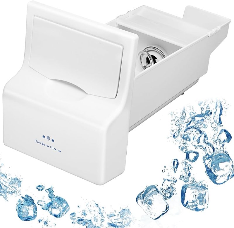upgraded 241860803 refrigerator ice bucket assembly compatible with frigidaire ice maker replacement ice bin container parts ap4300918 lfss2612tf0 lfss2612te0 ffss2615ts0 ffhs2611pfea ice maker