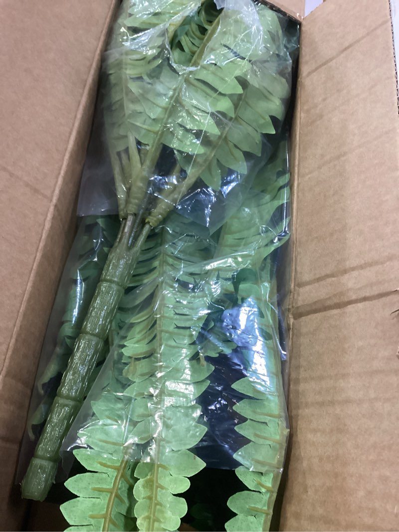Condition photo showing New/Like New for 45" fake ferns, realistic large artificial bush plants, 2 artificial boston ferns with 59 fronds for outdoors planter indoor home garden porch decor green