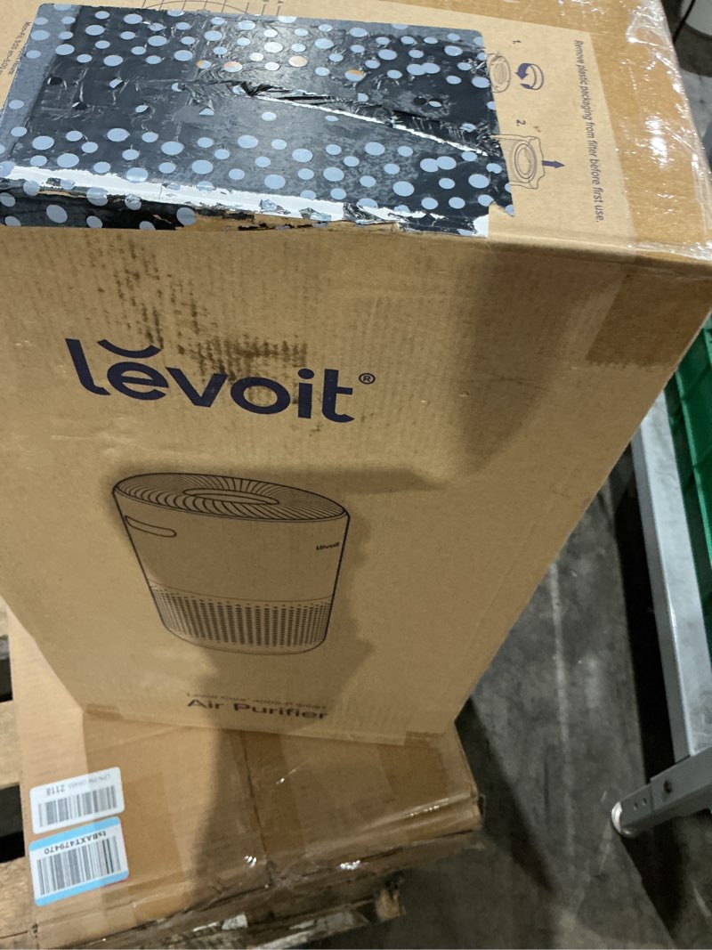 Condition photo showing New/Like New for levoit air purifier for home allergies pet hair in bedroom, covers up to 1073 ft² by 56w high torque motor, aham verifide, 3-in-1 filter with hepa sleep mode, remove dust smoke odor, core300-p, white