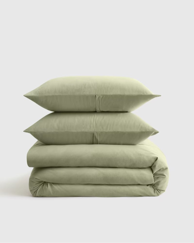 organic brushed cotton duvet cover color: nightfall size: king