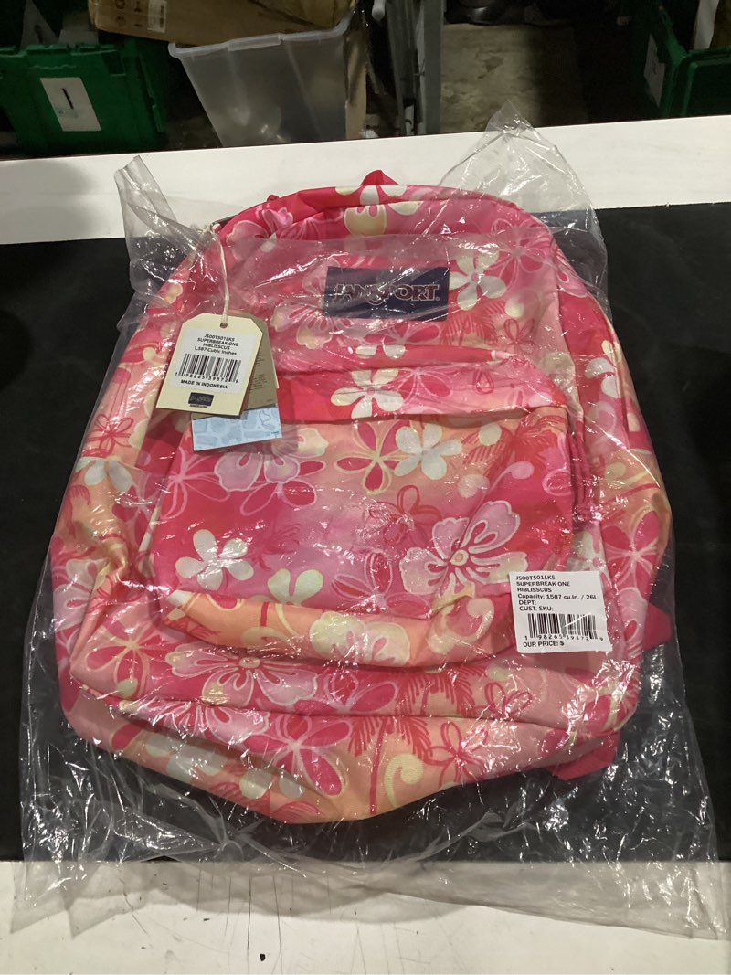 Condition photo showing Good Condition for jansport serbreak one hiblisscus