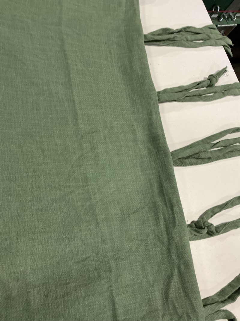 Condition photo showing As Is for bohemian linen curtain door window hemp curtain custom size  70x70” linen