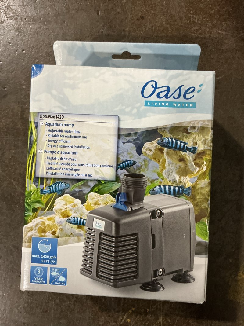 Condition photo showing New/Like New for OASE OptiMax 1420 - Grey Aquarium Pump