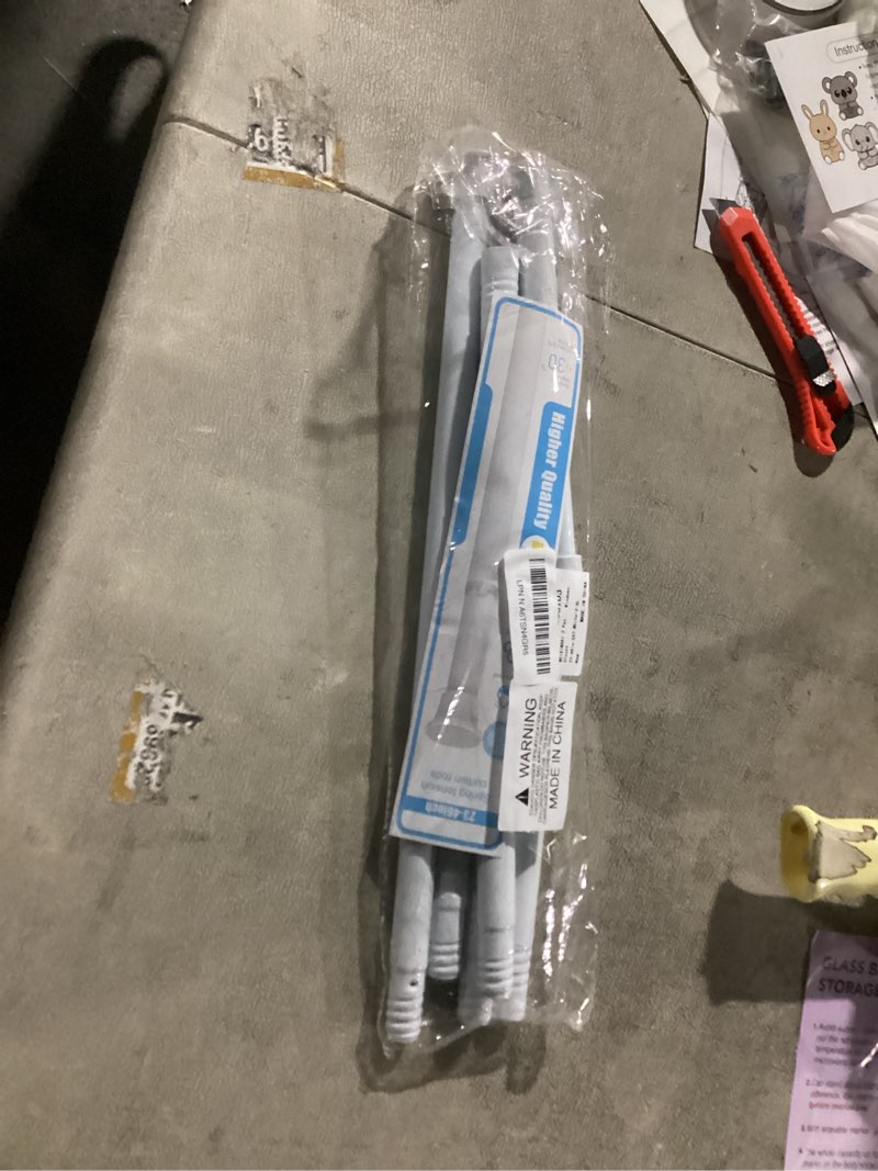 Condition photo showing Good Condition for 2 Pack White Spring Tension Curtain Rods 23-46 Inch Adjustable Expandable Spring Loaded Curtain Rods No Drilling Suitable for Small Short Tension Rods 23-34 Inch Doors, Windows, Closet 23-46inch White-2Pcs