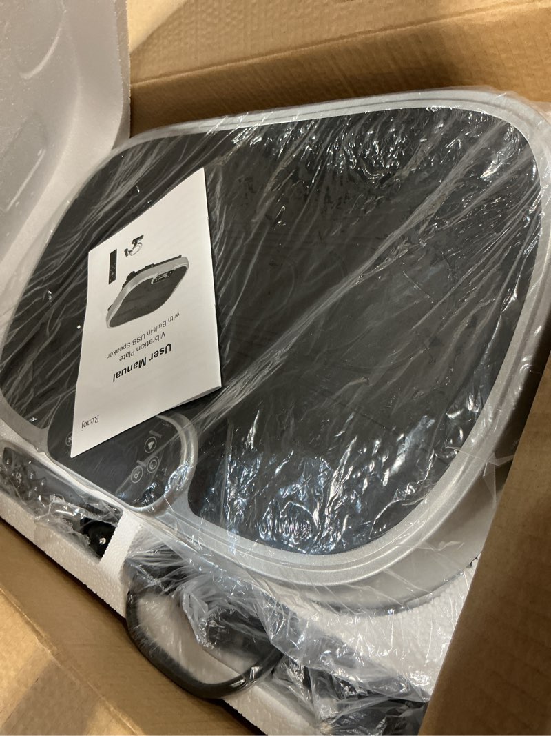 Condition photo showing Good Condition for renoj vibration plate exercise machine - 455 lbs full body vibrating platform with bluetooth audio and led screen - lymphatic drainage and weight loss shaker for home gym and office workout