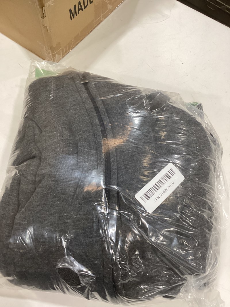Condition photo showing Good Condition for GEEK LIGHTING Hoodies for Men Heavyweight Fleece Sweatshirt - Full Zip Up Thick Sherpa Lined X-Large All Gray