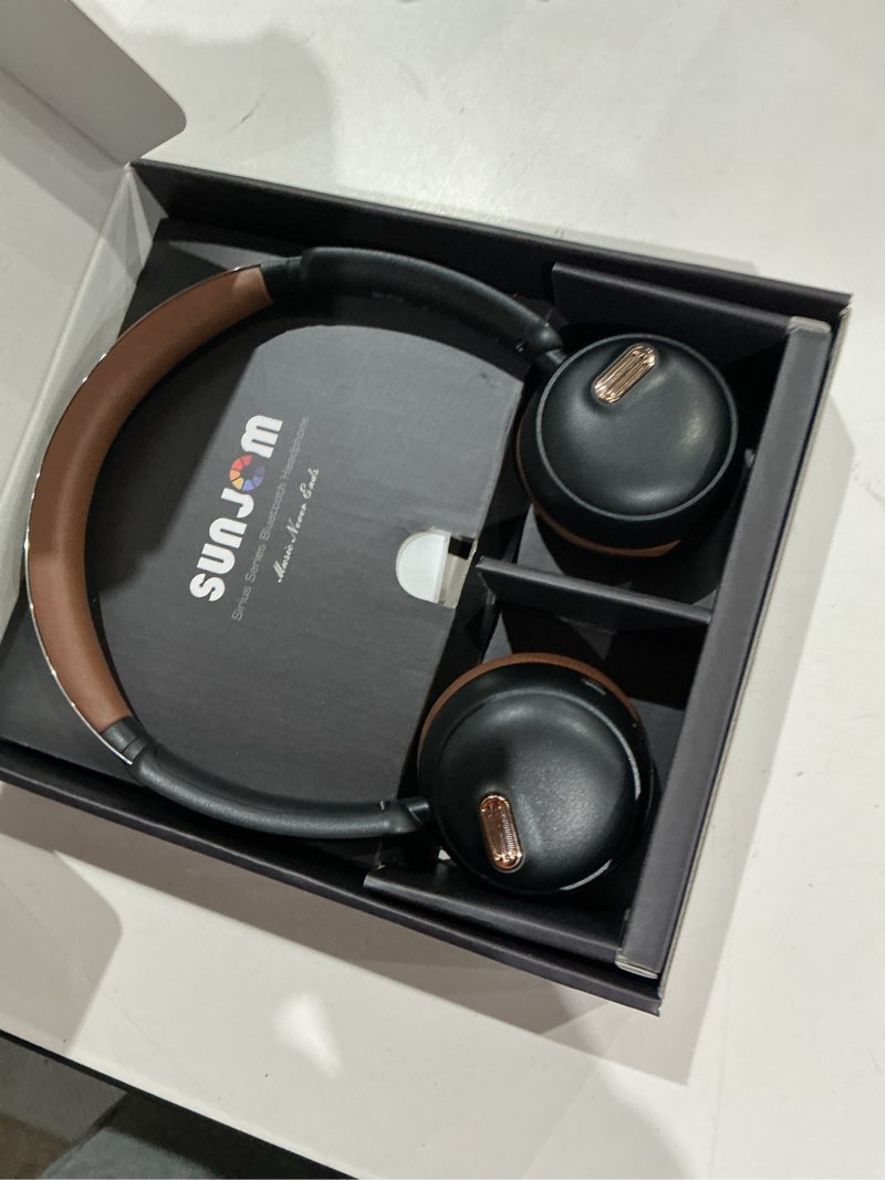 Condition photo showing Good Condition for sirius over-ear noise cancelling headphone 70h playtime wireless anc/enc bluetooth retro on ear hybrid headphones lightweight with built-in microphone for kids students sports gym-black
