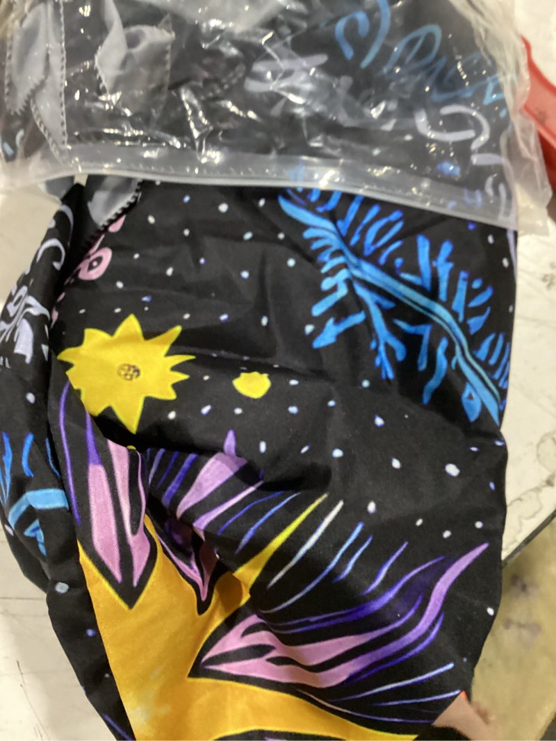 Condition photo showing Good Condition for spenlife sun and moon tapestry, celestial couple tapestries for bedroom, aesthetic wall decor, starry tapestries (90" x 70") 90"l x 70"w black purple