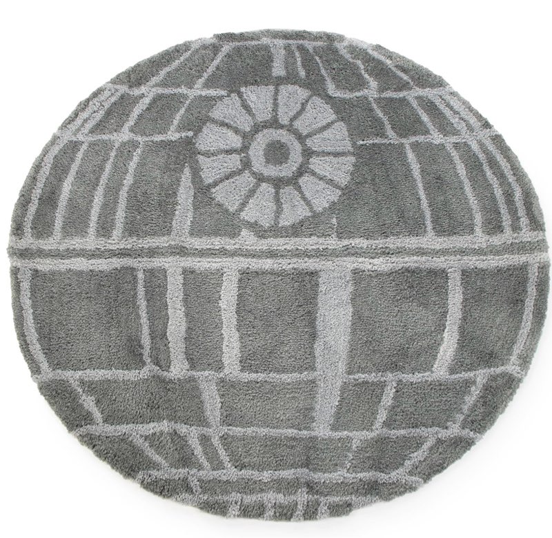Jay Franco Star Wars Death Star Plush Grey Fluffy Accent Rug - 3 x 3 ft Area Rug for Kids Bed