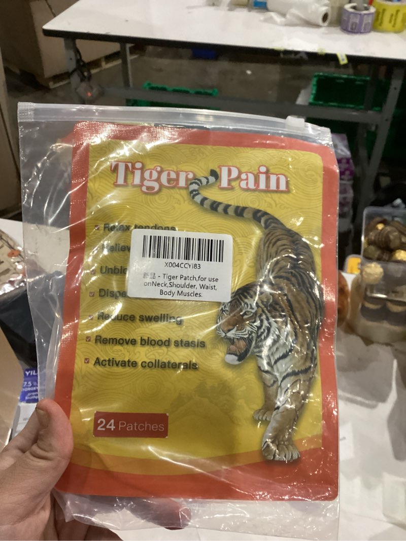 Condition photo showing New/Like New for 48pcs Tiger Patches,Tiger Plaster for use on Neck, Shoulder, Waist, Body Muscles, etc.