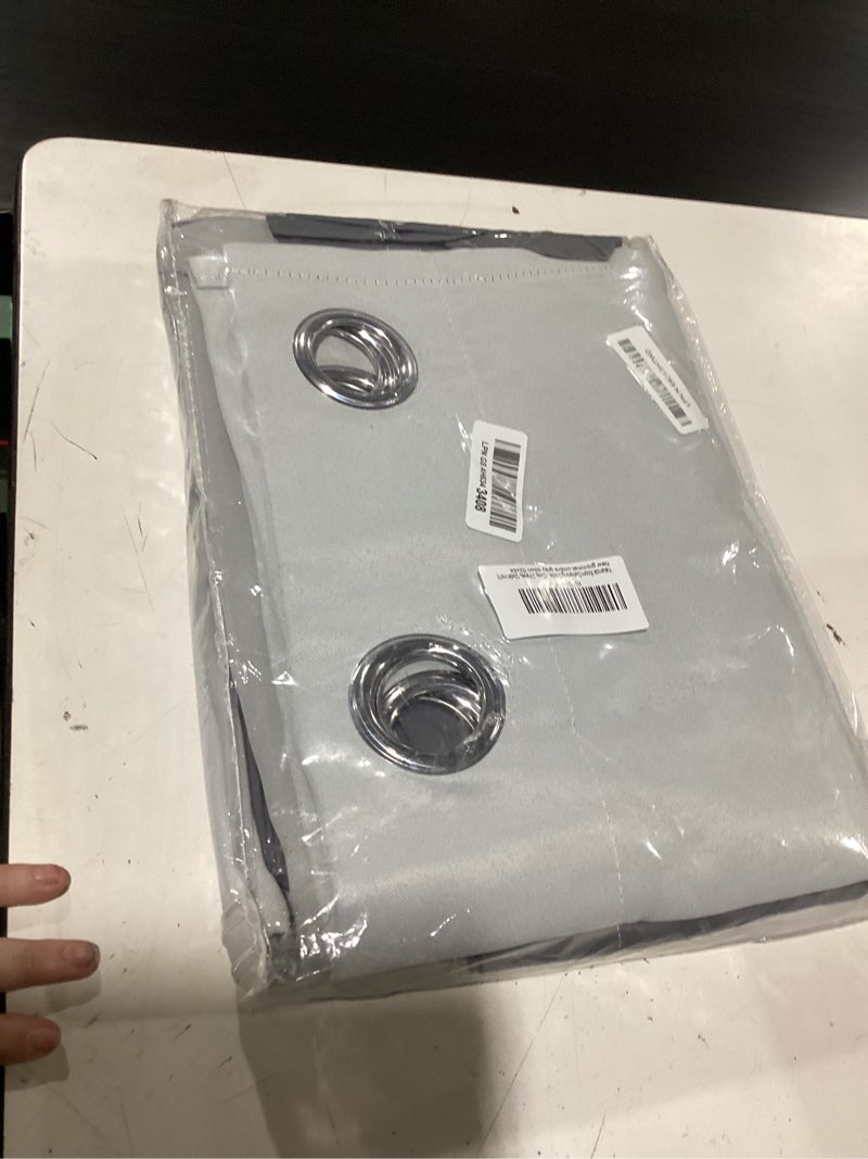 Condition photo showing New/Like New for yakamok 84 inch ombre curtains greyish white to grey for bedroom | light blocking thermal insulated window drapes,room darkening grommet window curtains for living room,2 panels,52w x84l 52"w x 84"l (pack of 2) grey and greyish white