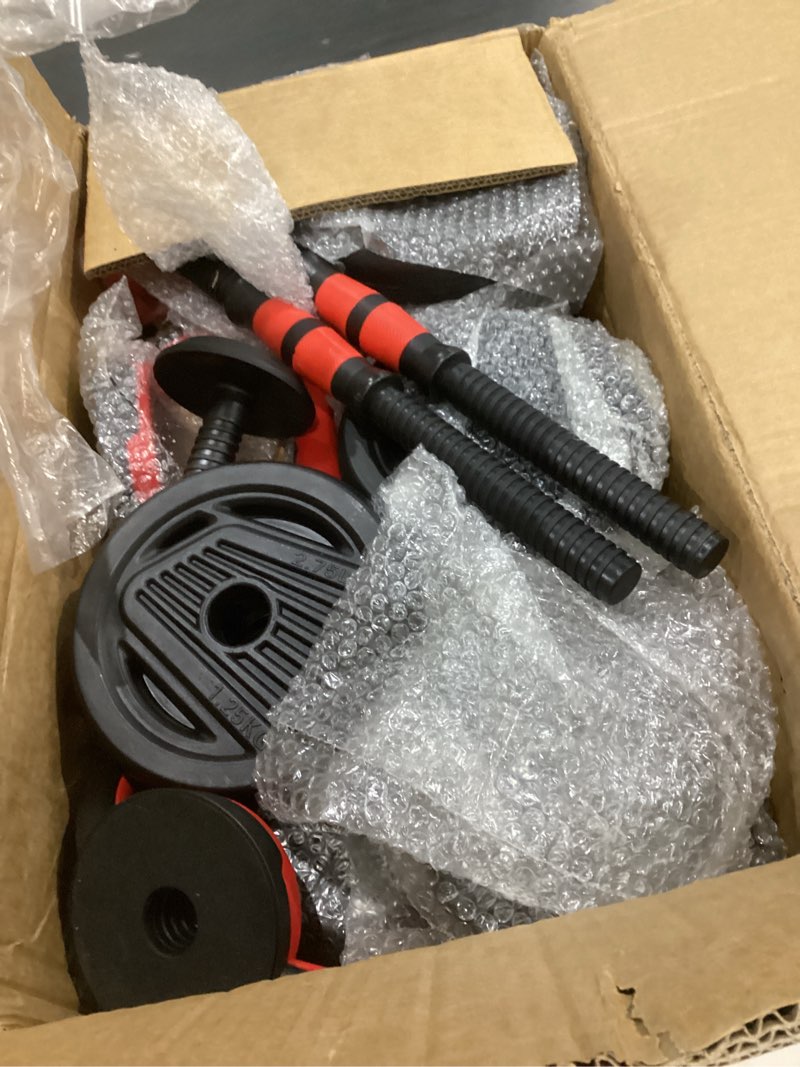 Condition photo showing Good Condition for Adjustable Dumbbells, 20/30/45/70/90lbs Free Weight Set with Connector,5 in1 Dumbbells Set Used as Barbell,Kettlebells,Push up Stand,Fitness Exercises for Home Gym Suitable Men/Women 45LB(22.5LB Pair)