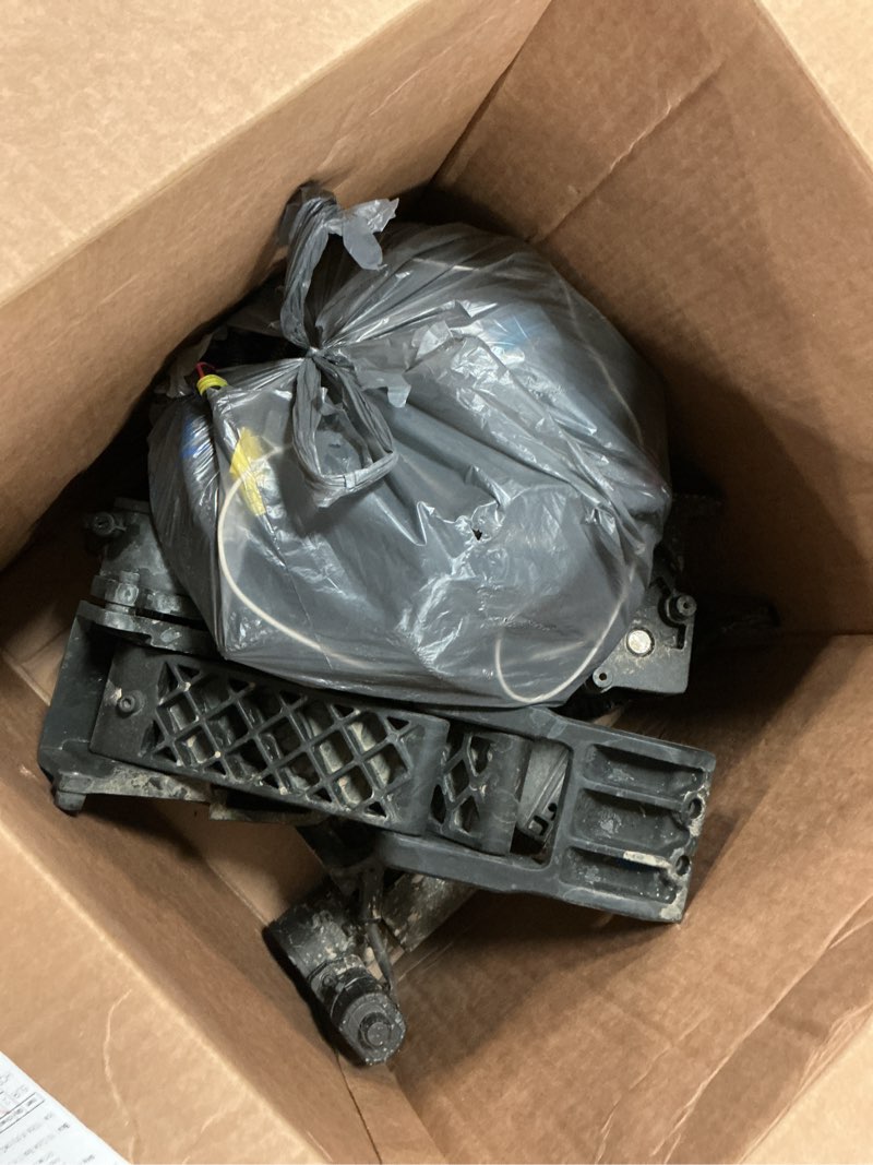 Condition photo showing As Is for rough country power running boards with led step lights for ram 1500, crew cab (2009-2018) - dual motor electric powerstep board & retractable truck steps