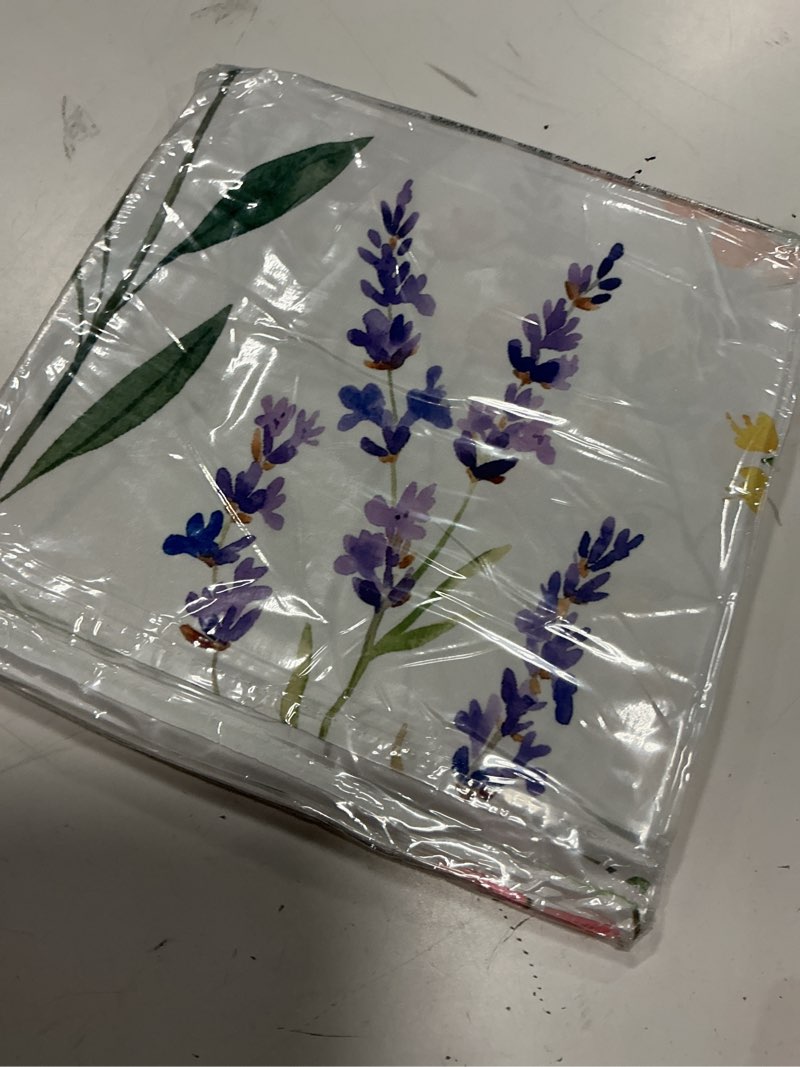 Condition photo showing Good Condition for horaldaily spring summer tablecloth 60x60 inch, easter watercolor wild flowers blooming floral table cover for party picnic dinner decor