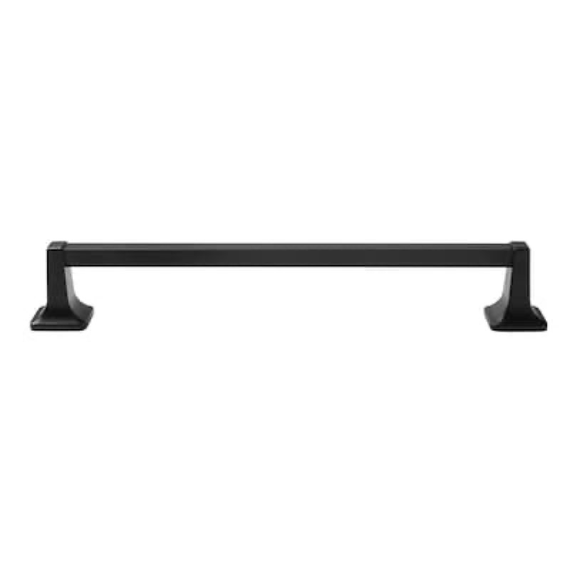 project source seton 18-in matte black wall-mount single towel bar