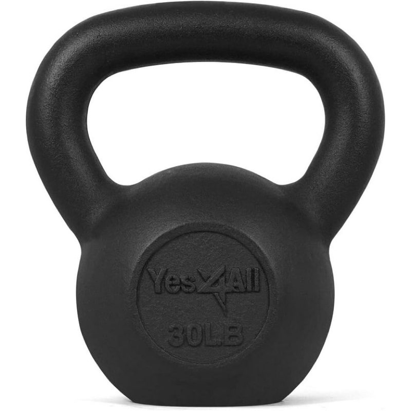 Condition photo showing New/Like New for Yes4All Kettlebell, 30 lb Vinyl Coated Cast Iron Kettlebell Set of 2 for Home Gym Exercises, Heavy W