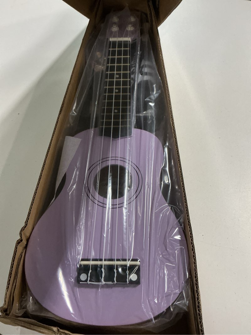 Condition photo showing Good Condition for MUSTAR Soprano Ukulele for Beginners Kit - 21 Inch Basswood Ukuleles for Kids, Beginner, Ukulele Pack With Gig Bag, Strap, Purple Ukuleles Set 21inch light purple
