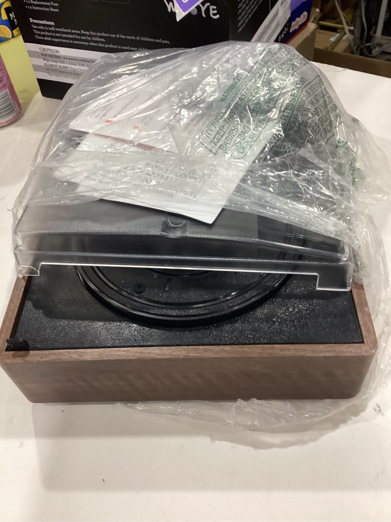 Condition photo showing Good Condition for Record Player for Vinyl with 2 Build-in Speakers LP Vinyl Players Belt-Driven Vintage Turntables 3 Speed 3 Size, Wireless Bluetooth Playback, AUX-in,RCA Out, Headphone, Auto Stop Wood Wooden
