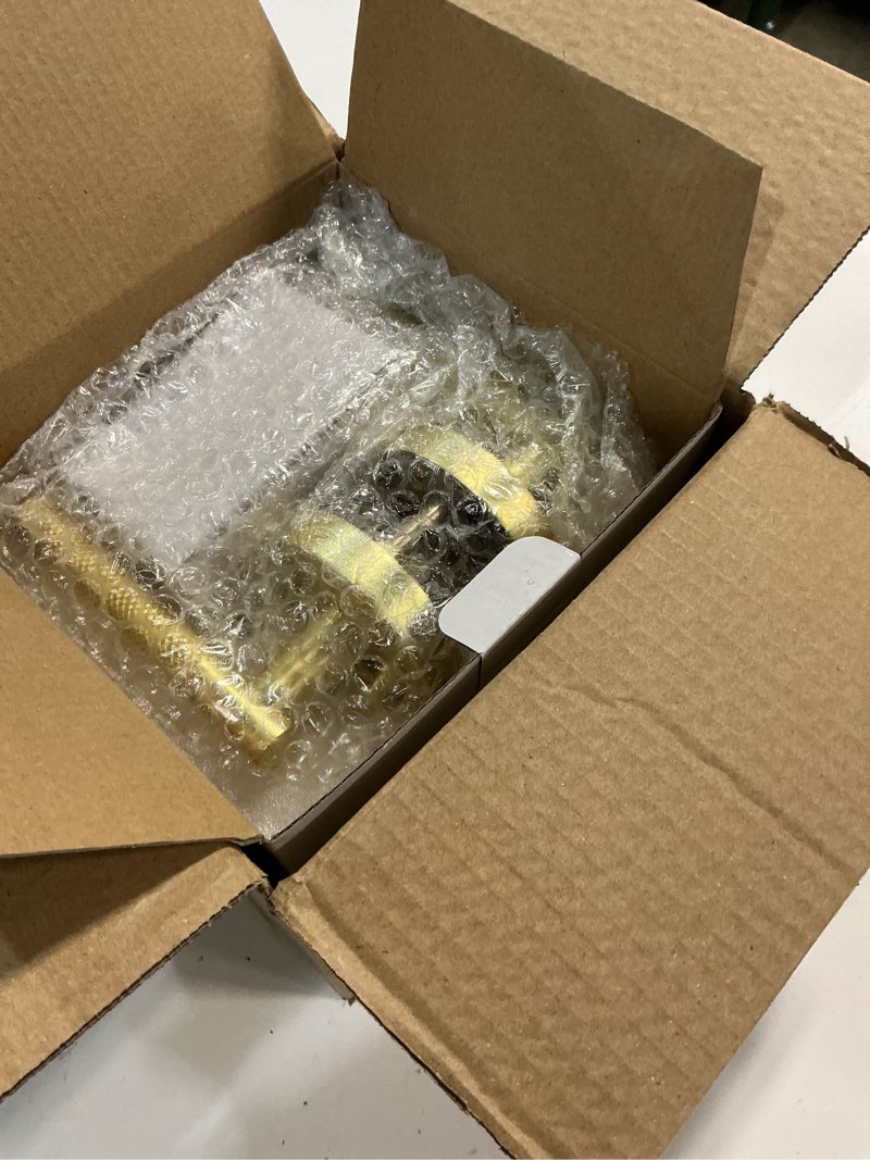 Condition photo showing Good Condition for HOSOM 2 Pack Knurled Brushed Gold Door Handles Interior, Anti-Slip Dummy Door Lever, Heavy Duty, Reversible, Modern Hardware for Closet & Hallway 2 Pack Dummy