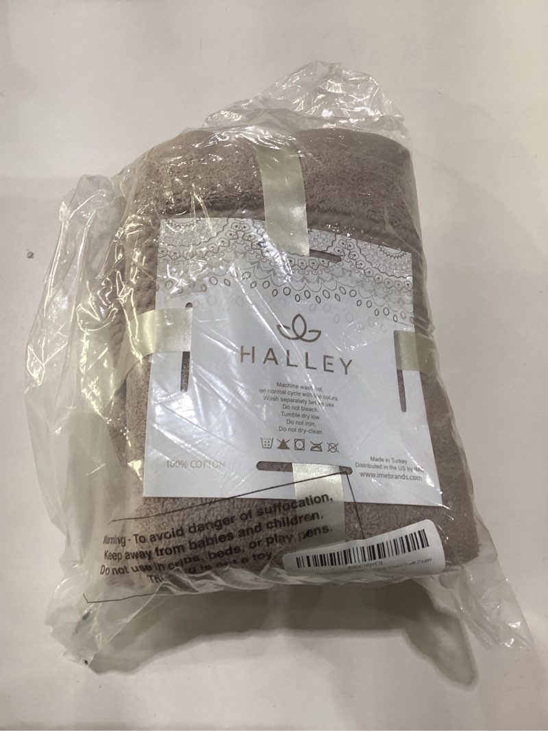 Condition photo showing New/Like New for Halley Turkish Cotton Towels (4-Pack) Super Soft Quick Absorbent 100% Cotton Towels for Bathroom Kitchen 4 Pieces of Hand Towels (Taupe) Taupe 4-Pack Hand Towel