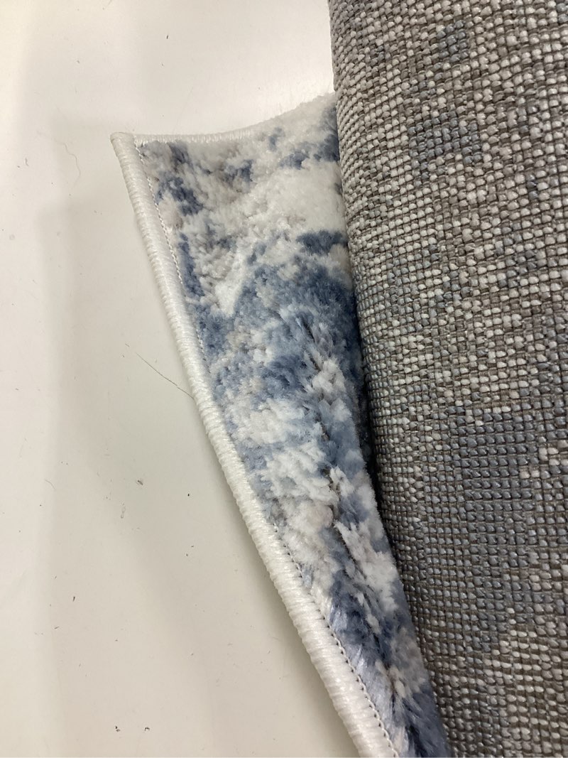 Condition photo showing Good Condition for amelia gray/blue doormat 3 ft. x 5 ft. distressed abstract area rug