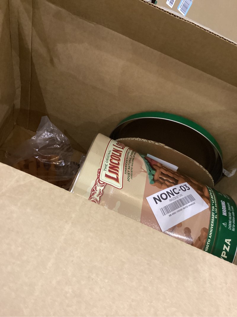 Condition photo showing Good Condition for Lincoln Logs 100th Anniversary Tin