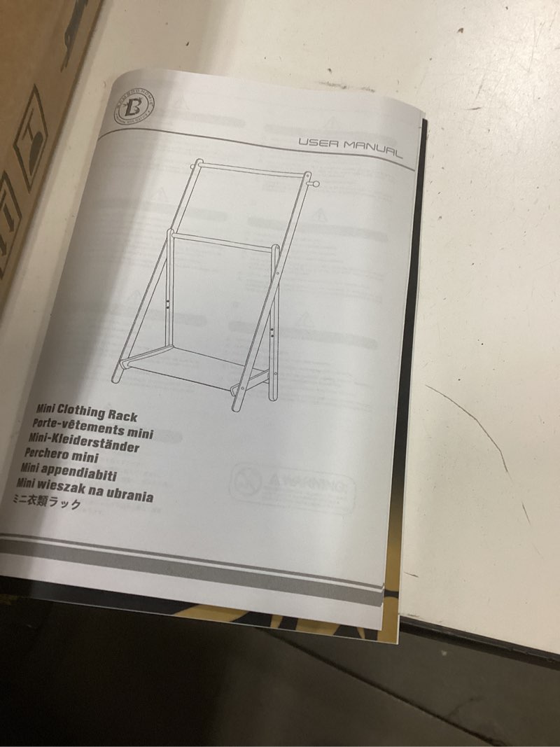 Condition photo showing Good Condition for BAMBOOHOMIE Baby Clothing Rack for Baby Shower Pets Dolls, Baby Clothes Rack with Storage Shelf & Do