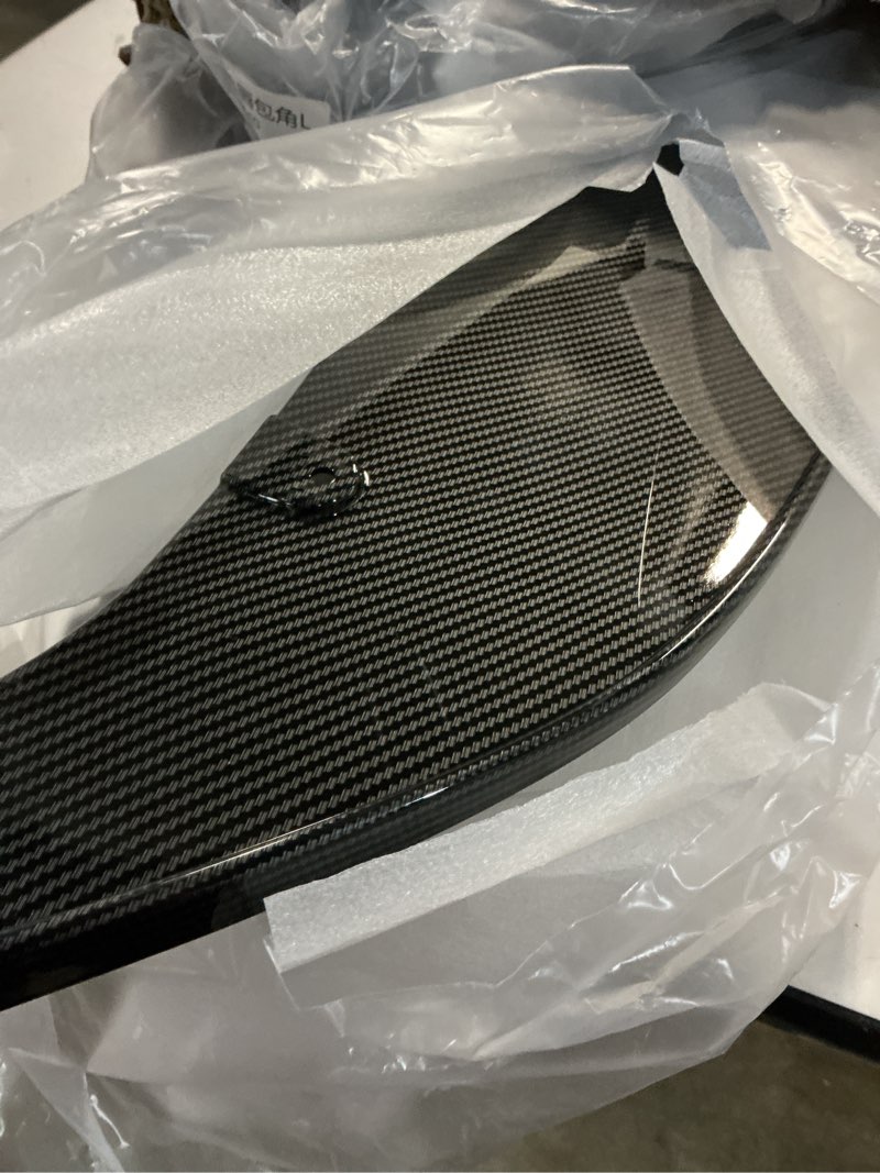 Condition photo showing Good Condition for front bumper lip splitter spoiler fit for bmw 5 series 528i/ 535i/ 535d/ 550i/ f10 m sport 2011-2016 (m sport model only), carbon fiber style 4pcs air chin body kit exterior accessories 2011-2016 f10 carbon fiber model