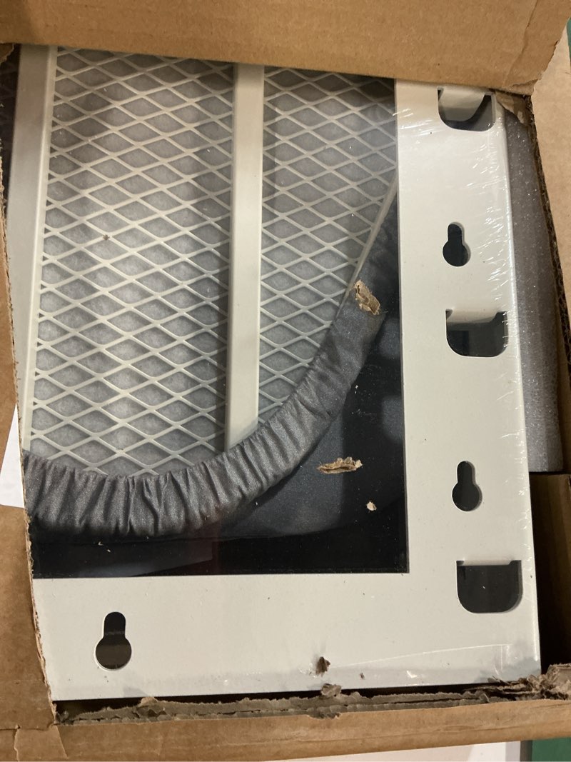 Condition photo showing New/Like New for Wall Mounted Ironing Board Adjustable Height, 36 x 12 Inch Fold Away Iron Board Wall Mount Space-Saving Ironing Board with Removable Heat Resistant Cover for Small Spaces Home Laundry Room Gary