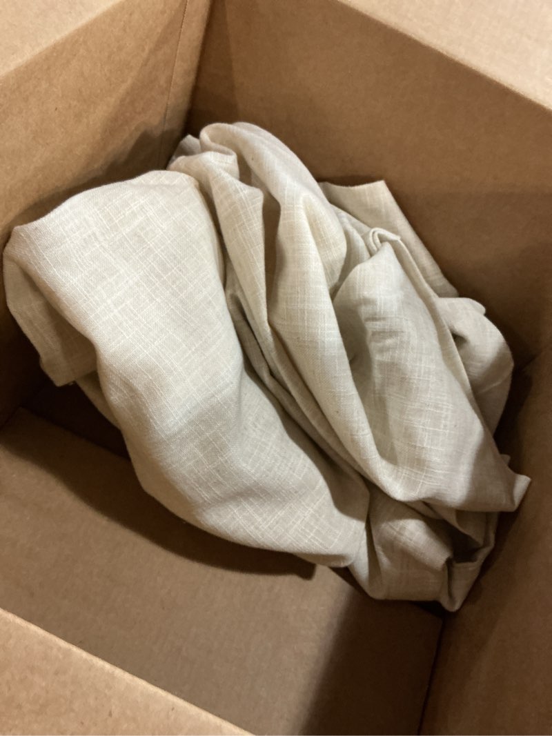 Condition photo showing Good Condition for HPD Half Price Drapes Heavy Faux Linen Light Filtering Curtains for Bedroom 96 Inches Long (1 Panel) - Rod Pocket Curtains for Living Room - Window Curtains Home Decor - 50 X 96, Barley Barley 50"W x 96"L (Pack of 1)