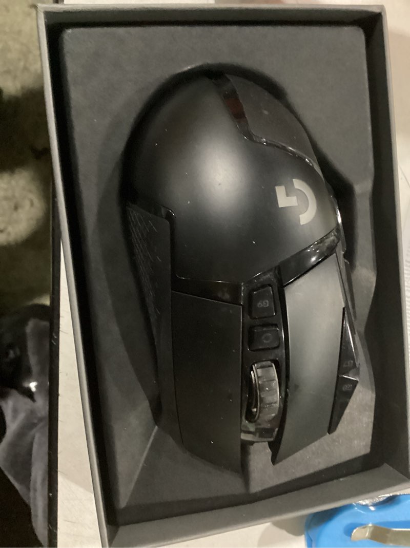 Condition photo showing Good Condition for Logitech G502 Lightspeed Wireless Gaming Mouse with Hero 25K Sensor, PowerPlay Compatible, Tunable Weights and Lightsync RGB - Black Black Wireless Mouse