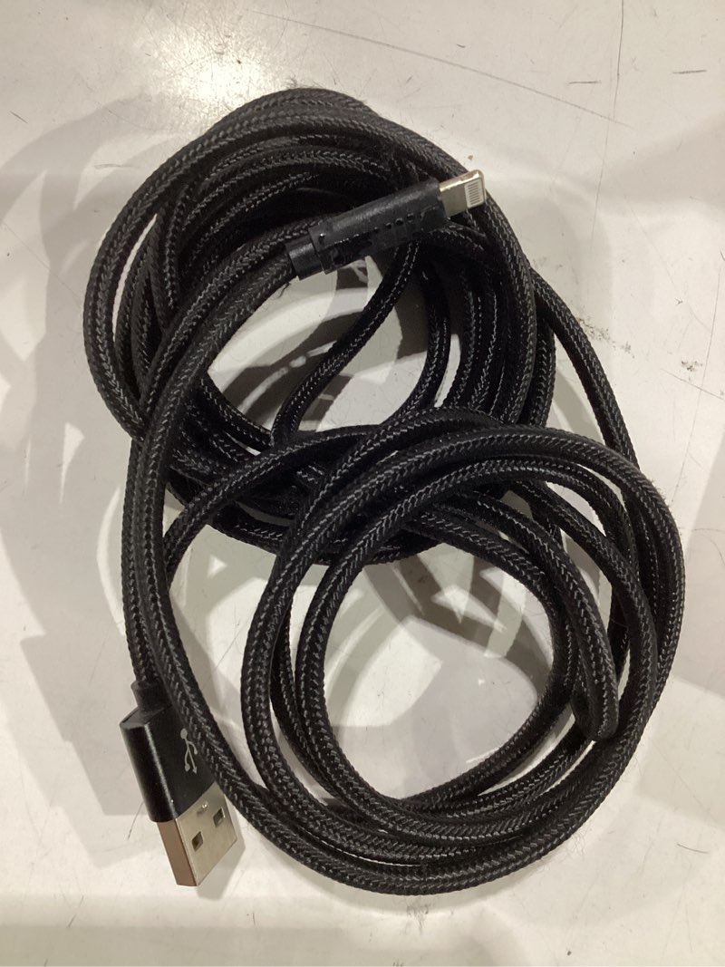 Condition photo showing New/Like New for amazon basics mfi certified usb-a to lightning charger cable for apple iphone ipad, 10 feet, black black 10 feet