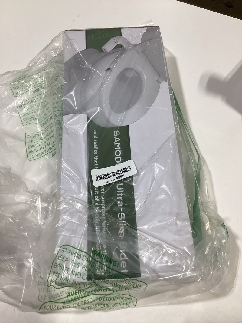 Condition photo showing As Is for samodra ultra-slim hygienic bidets attachment for existing toilets - adjustable fresh water pressure dual nozzle (frontal & rear wash) easy to install, silver dual nozzles(rear & feminine wash) silver
