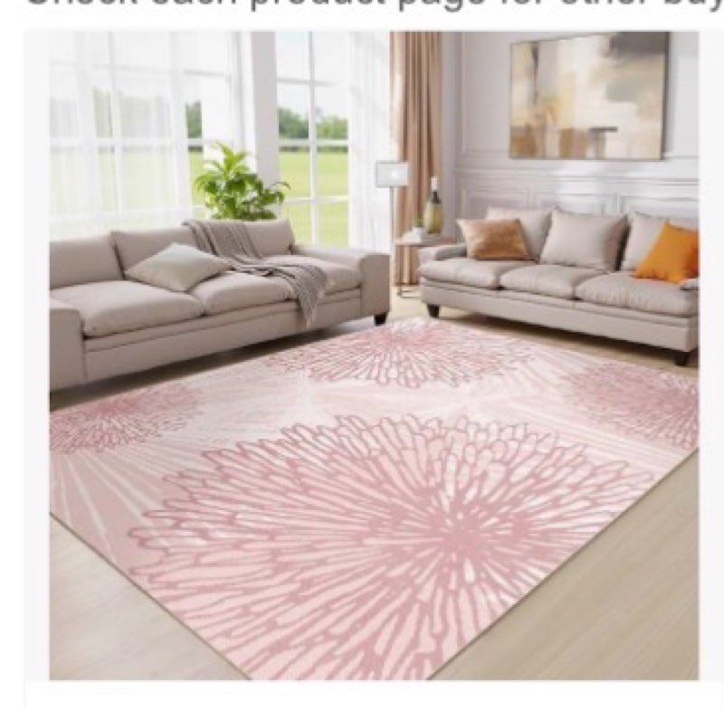 witshock pink rugs 8x10 for bedroom girls,floral modern distress print pattern carpet for living roo