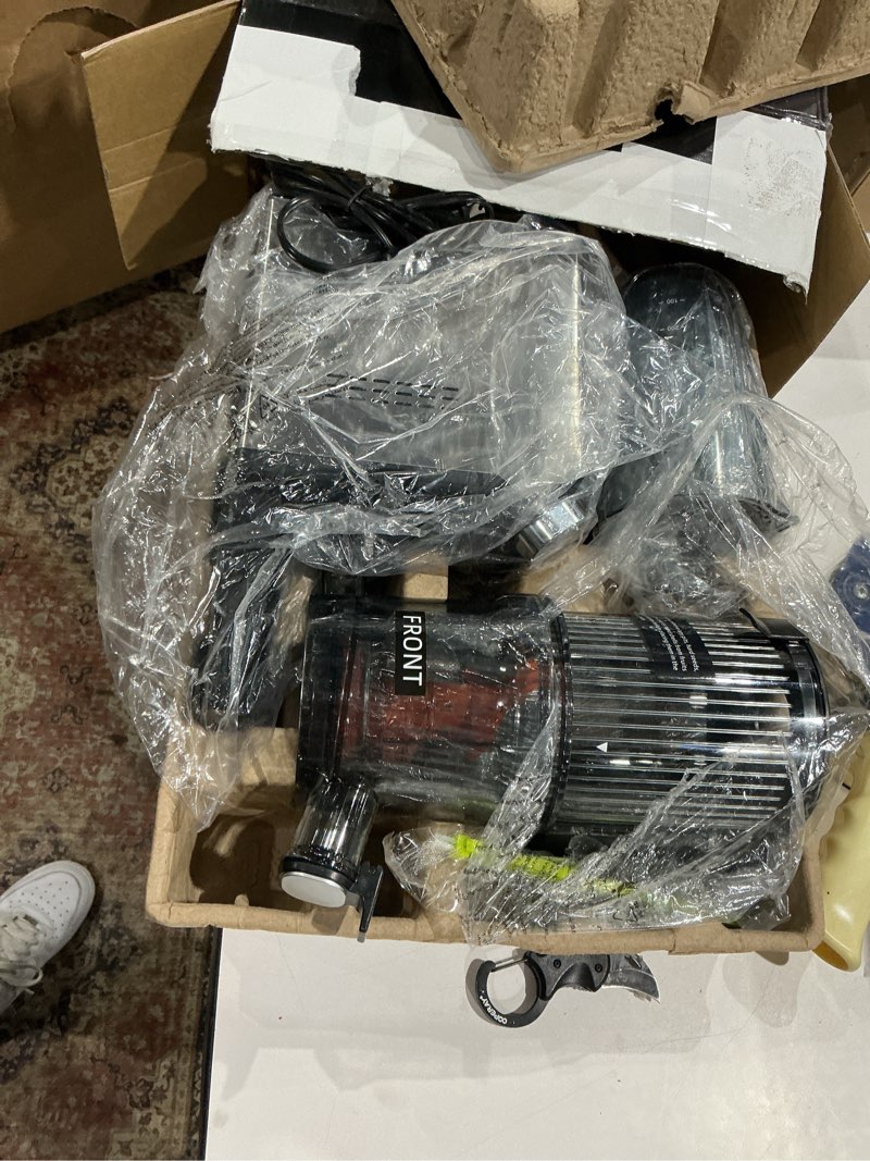 Condition photo showing Good Condition for cold press juicer, wide feed chute juicer machines, stainless steel slow masticating juicers easy to clean, vegetables & fruits juice extractor, high juice yield, gray knob