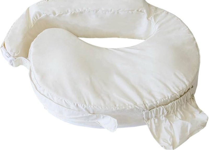 my brest friend deluxe organic nursing pillow 100% organic cotton slipcover ergonomic breastfeeding pillows supports both mom and baby breastfeeding ...