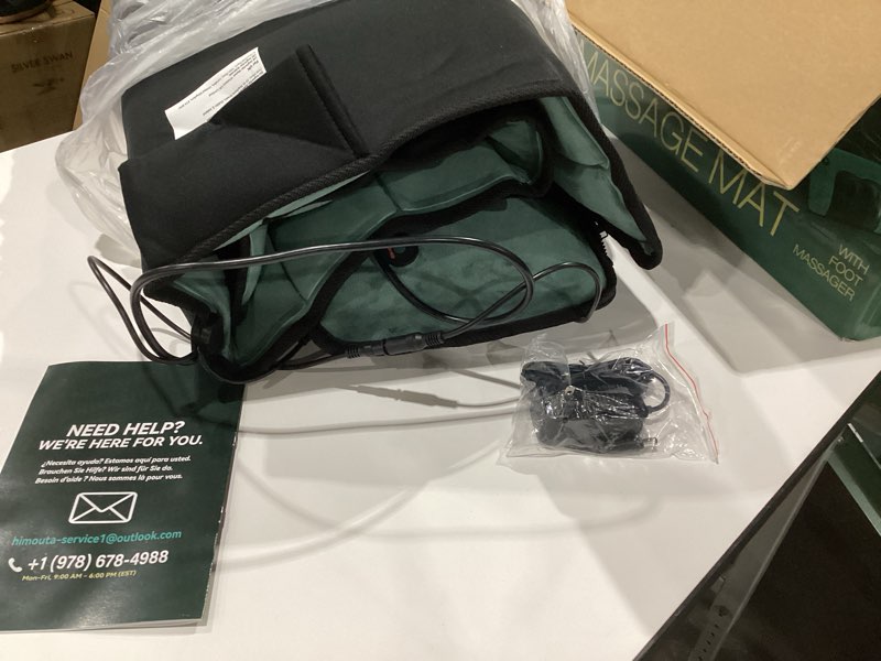Condition photo showing New/Like New for Full Body Massage Mat with Heat, Detachable Massager Pad Deep Tissue Pain Relief,10 Vibrating Motors and 9 Speed Settings for Relaxation at Home or Office Standard - Without Foot Massager, NOT TESTED