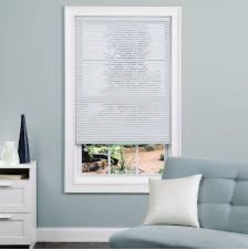 project source white 1-in cordless vinyl mini blind 35in x 64in