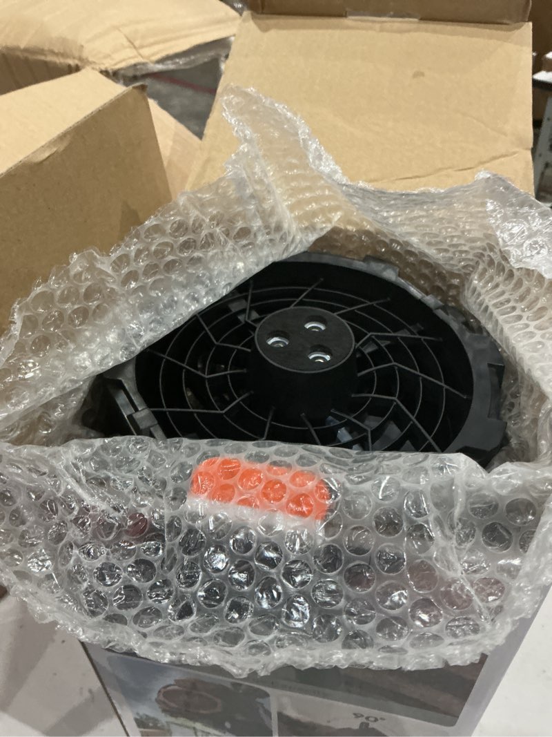 Condition photo showing Good Condition for 2026 new portable misting fan with 30000mah rechargeable battery, 120° auto oscillating battery powered fan, 4 speeds spray fan with led ambient light for camping, patio, outdoor, travel (black)