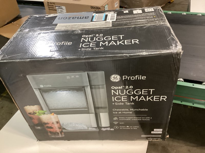 Condition photo showing New/Like New for ge profile opal 2.0 with 0.75 gallon tank, chewable crunchable countertop nugget ice maker, scoop included, 38 lbs in 24 hours, pellet ice machine with wifi & smart connected, stainless steel