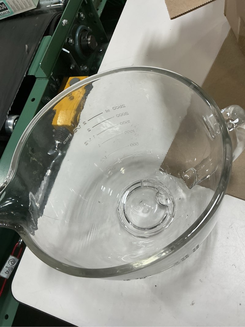 Condition photo showing As Is for anchor hocking batter bowl, 2 quart glass mixing bowl
