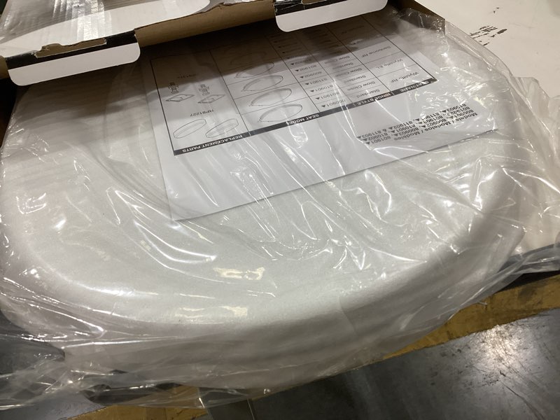 Condition photo showing Good Condition for mayfair cassel slow close toilet seat, easy clean, non slip premium wood seat, easy install, made in usa, round, white round 1 - toilet seat