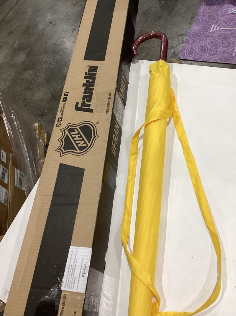 Condition photo showing Good Condition for royal walk large umbrella for 2 persons - 54 inch automatic open, windproof, rain resistant, wooden handle, fast drying, strong 16 ribs, travel 120cm, yellow