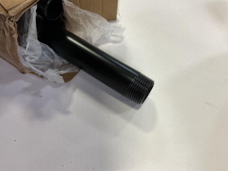 Condition photo showing New/Like New for geilspace 1" × 12" pre-cut black metal pipe, industrial steel fits standard one inch black threaded pipes and fittings - vintage diy industrial shelving (1" × 12") 1" × 12" black