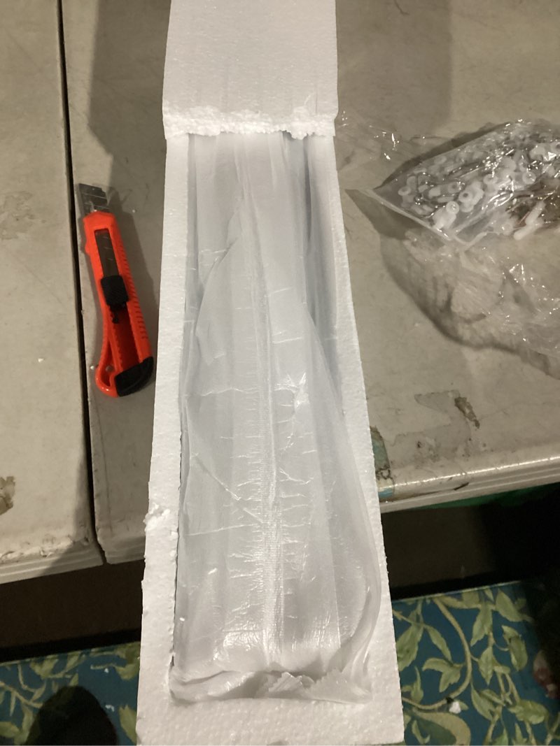 Condition photo showing Good Condition for Ceiling Curtain Track, Curtain Track with Roller Hooks, 9ft - 12ft Ceiling Mounted Rail Set for Room Divider, White 9ft - 12ft White