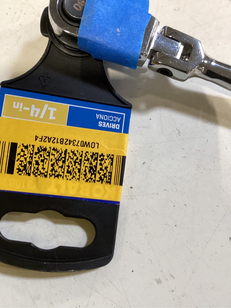 Condition photo showing Good Condition for kobalt 90-tooth 1/4-in drive full polish handle flexible head ratchet