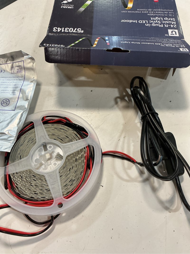 Condition photo showing As Is for utilitech indoor 24-ft led multicolor strip light