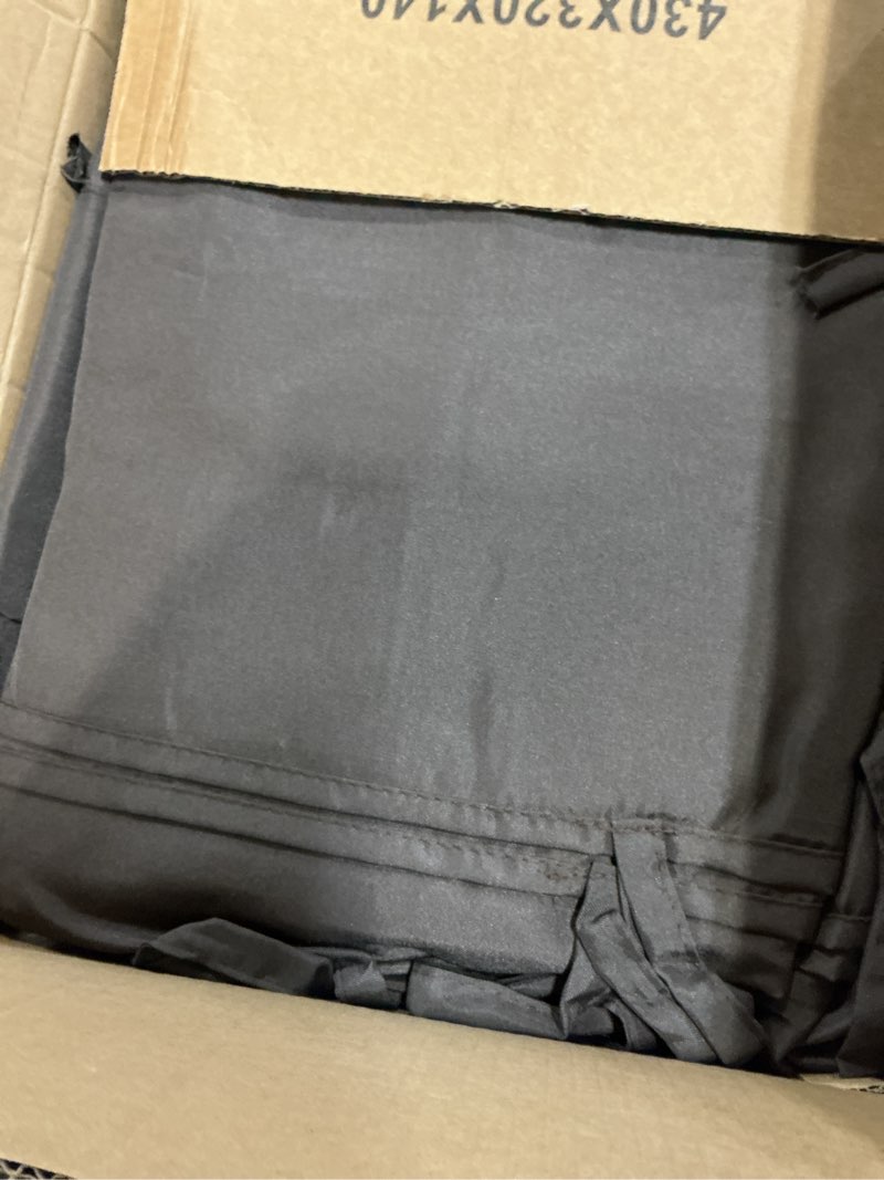 Condition photo showing Good Condition for gazebo curtains outdoor waterproof - 10'wx10'lx7'h weatherproof patio pergola outside curtains, gazebo universal replacement privacy curtains, 4 panels sidewall drapes with zipper, brown